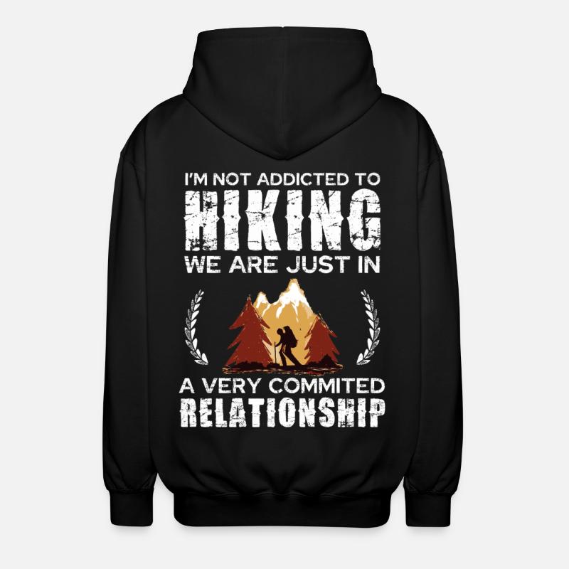 Hiking Commitment Tee Design - Unisex Kapuzenjacke - Schwarz