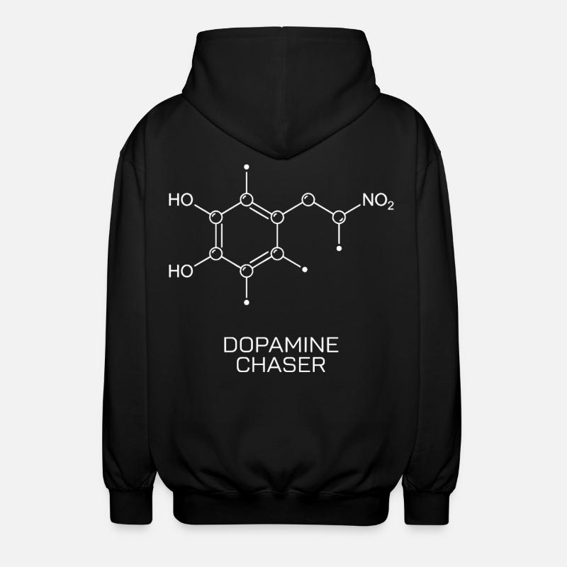 Dopamine Chaser Molekül - Unisex Kapuzenjacke - Schwarz