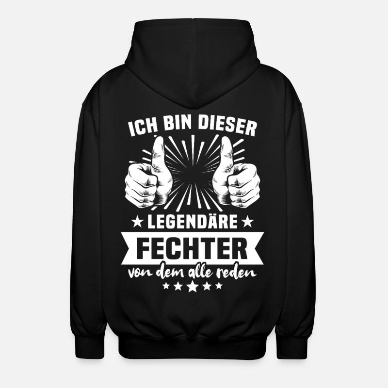 Fechter Legende - Unisex Kapuzenjacke - Schwarz