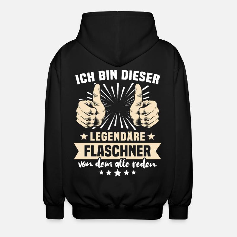 Flaschner Sprüche - Unisex Kapuzenjacke - Schwarz