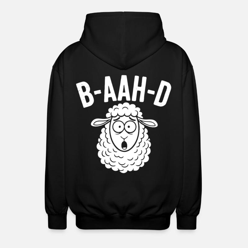 Sheep Pun Humor - Unisex Hooded Jacket - black