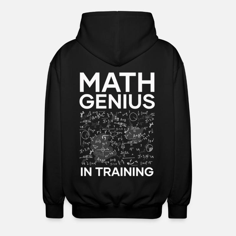 Math Genius in Training - Unisex Hooded Jacket - black