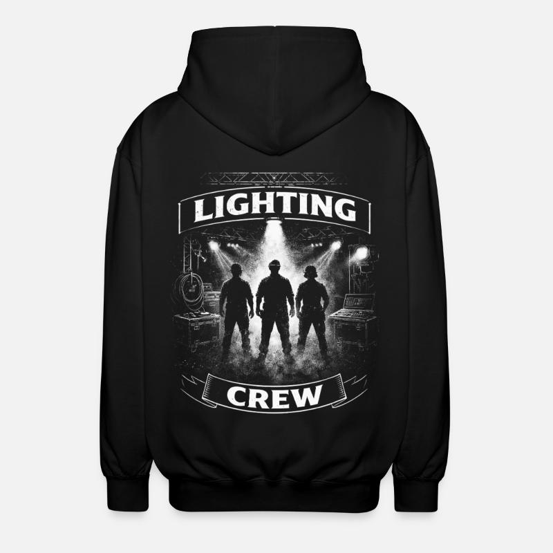 Lighting Technician Lighting Technician Lighting Crew - Unisex Hooded Jacket - black