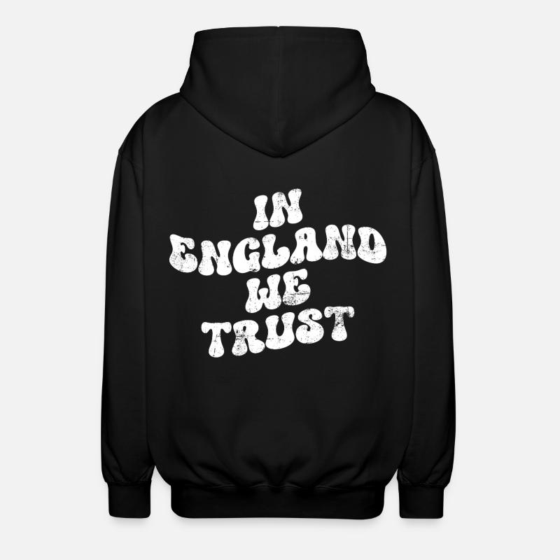 En Angleterre, nous faisons confiance - Veste à capuche unisexe - noir