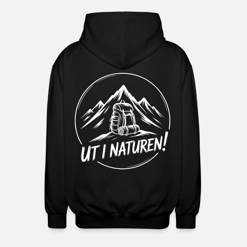 Abenteuer-Rucksackwandern - Unisex Kapuzenjacke - Schwarz