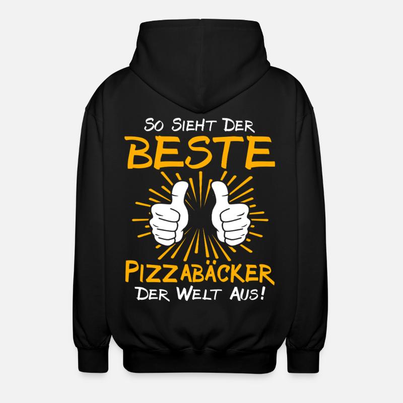 Pizzabäcker Geschenkidee - Unisex Kapuzenjacke - Schwarz