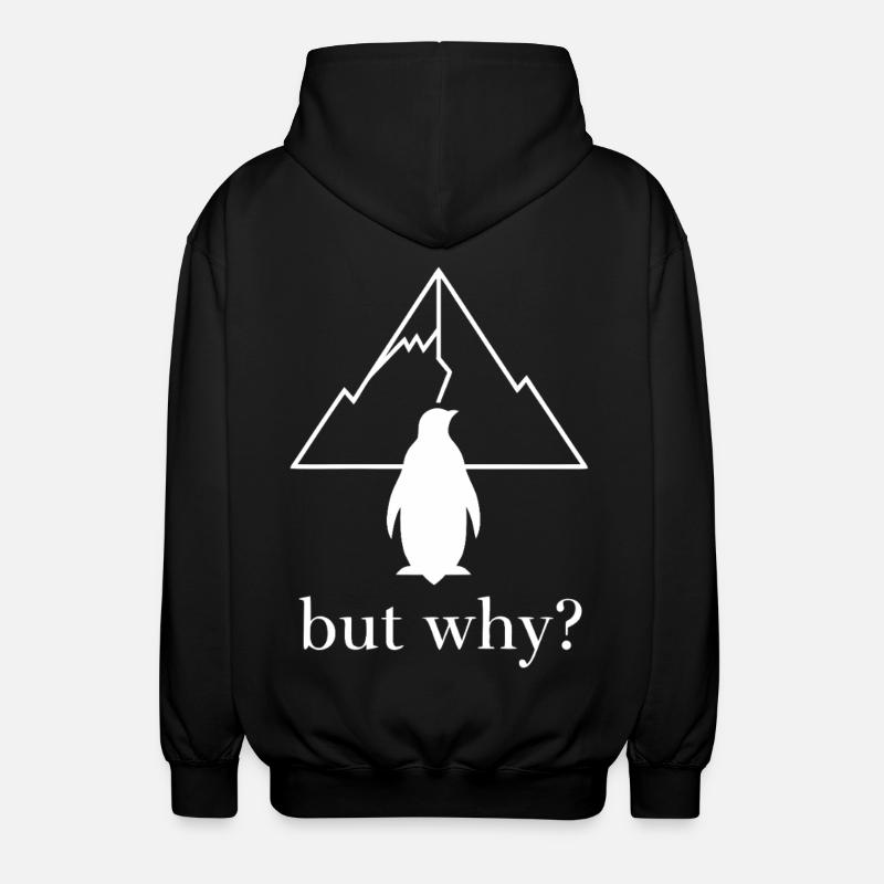 Pinguin | Lustiger Nihilistic Pinguin - Unisex Kapuzenjacke - Schwarz