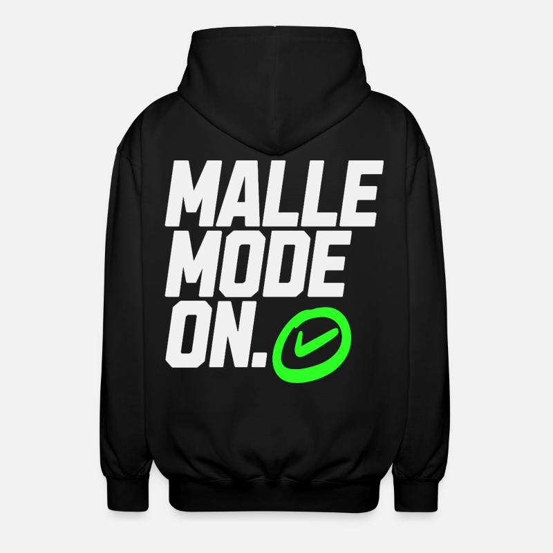 Mallemodus On – Graphique avec coche verte - Veste à capuche unisexe - noir