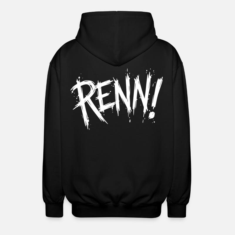 Run! (Running, running, jogging, runner) - Unisex Hooded Jacket - black