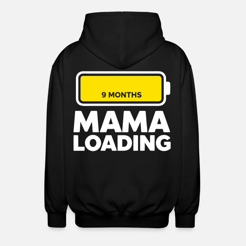 Mama Loading - Unisex Kapuzenjacke - Schwarz