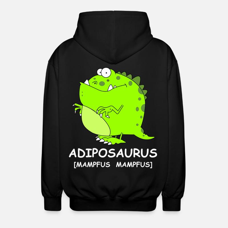 Adiposaursus Dino-Comic - Unisex Kapuzenjacke - Schwarz