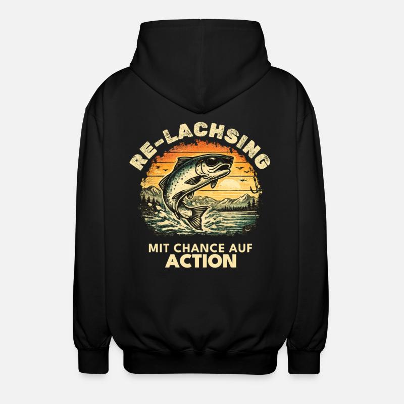 up05_Relaxing_sunset_round - Unisex Kapuzenjacke - Schwarz