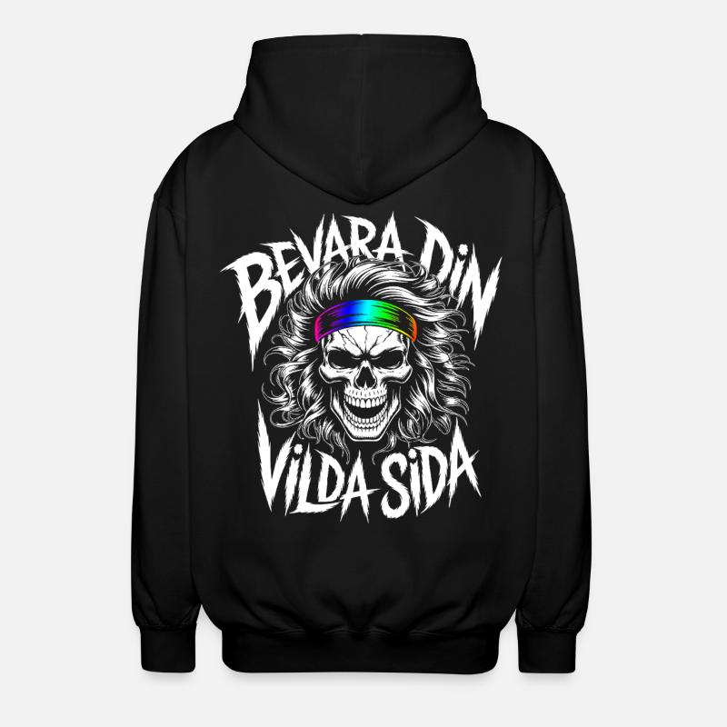 Wild Side Skull - Unisex Kapuzenjacke - Schwarz