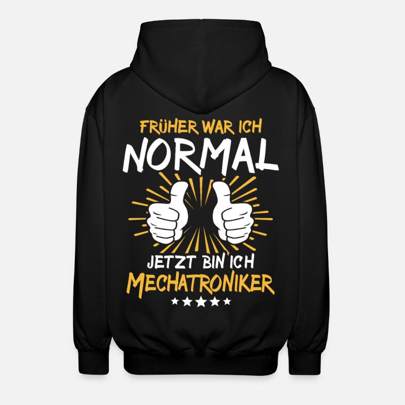 Mechatronics Technician Spruch - Unisex Hooded Jacket - black