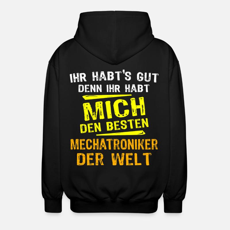 Mechatronics Technician Gift - Unisex Hooded Jacket - black