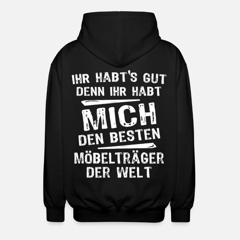 Möbelträger - Unisex Kapuzenjacke - Schwarz
