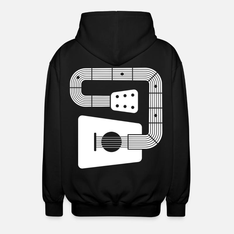 abstrakte Gitarre - Unisex Kapuzenjacke - Schwarz