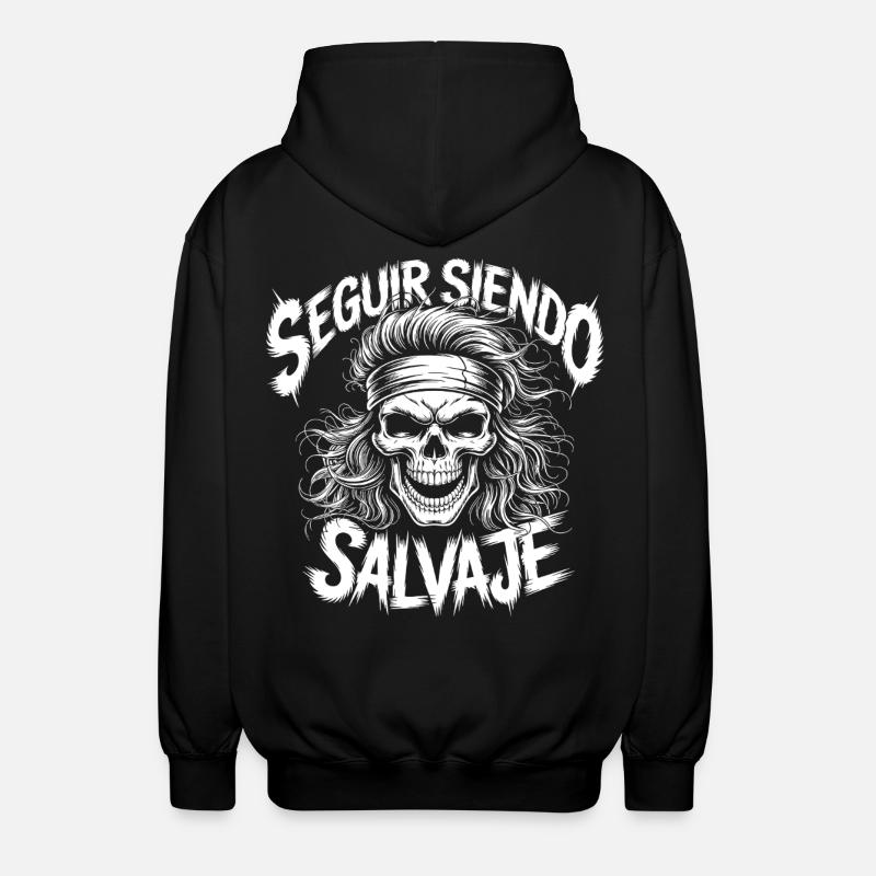 Wild Side Skull - Unisex Kapuzenjacke - Schwarz