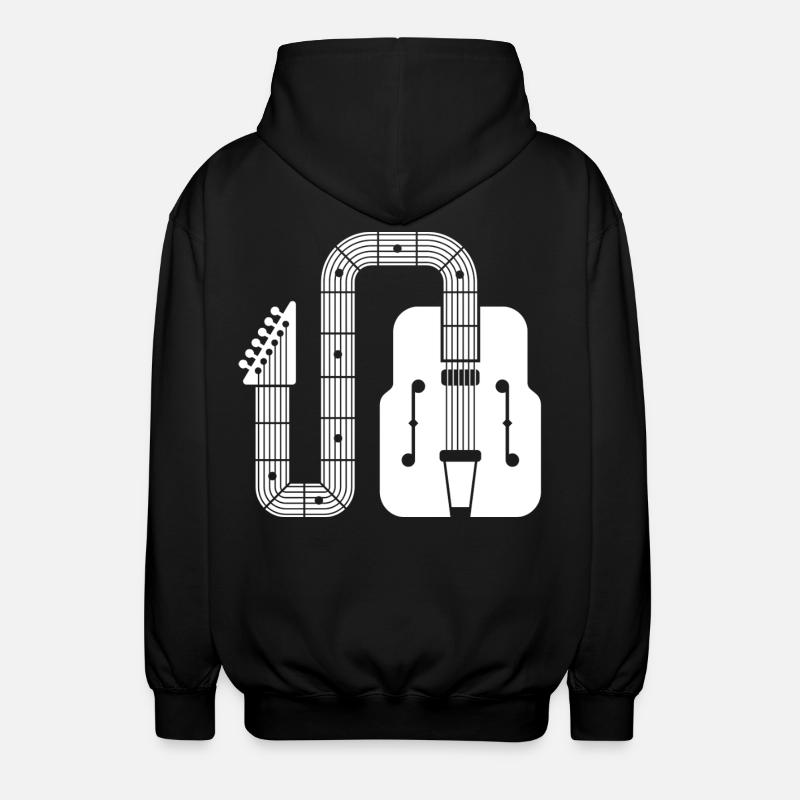 Abstract Shape Retro-Gitarre - Unisex Kapuzenjacke - Schwarz