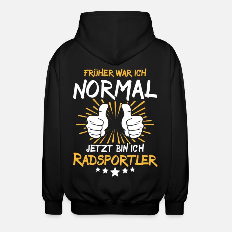 Cyclist Saying - Unisex Hooded Jacket - black