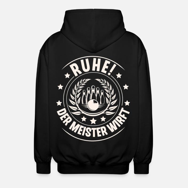 Bowling Kegeln - Unisex Kapuzenjacke - Schwarz