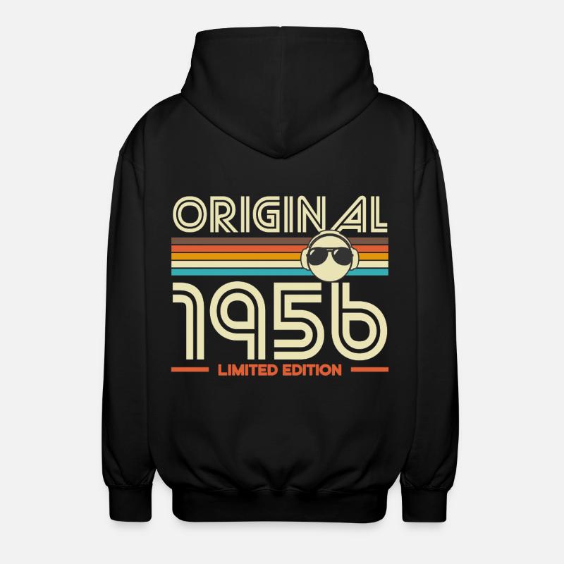 Original 1956 Retro Stripes - Veste à capuche unisexe - noir