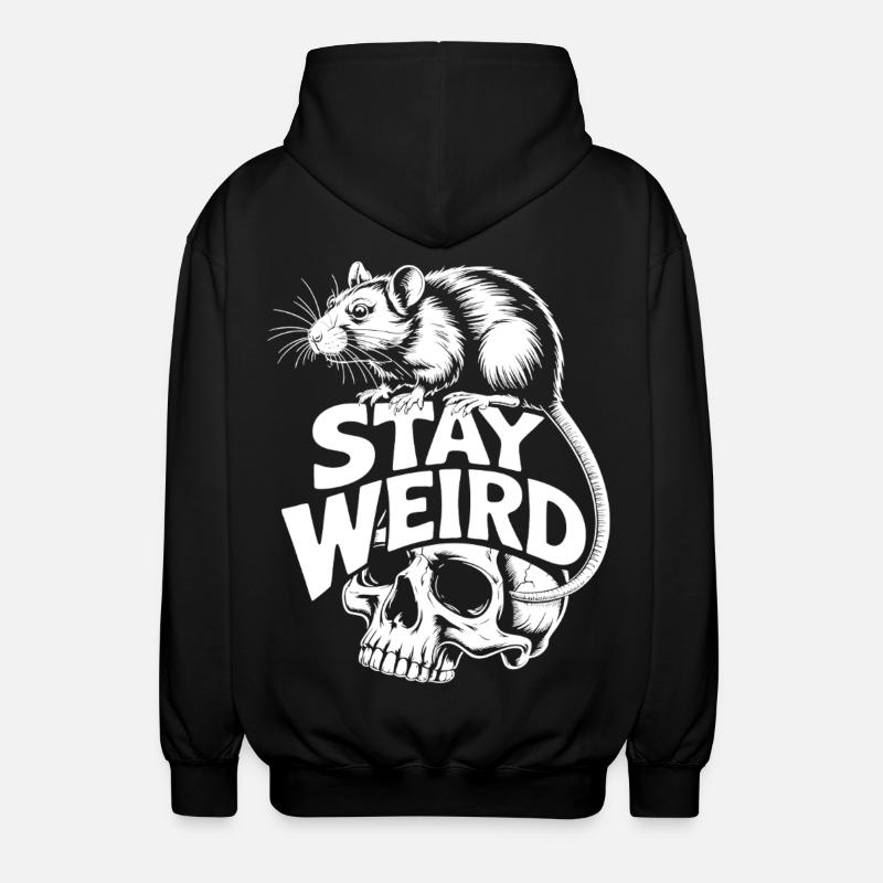 Reste Rat Crâne Bizarre - Veste à capuche unisexe - noir