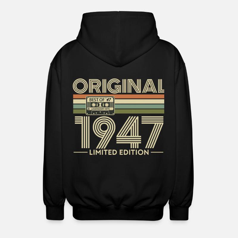 Original 1947 Limited Edition Retro - Unisex Hooded Jacket - black