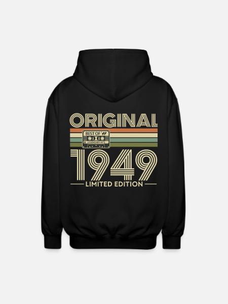 Original 1949 Limited Edition Retro - Unisex Hooded Jacket - black