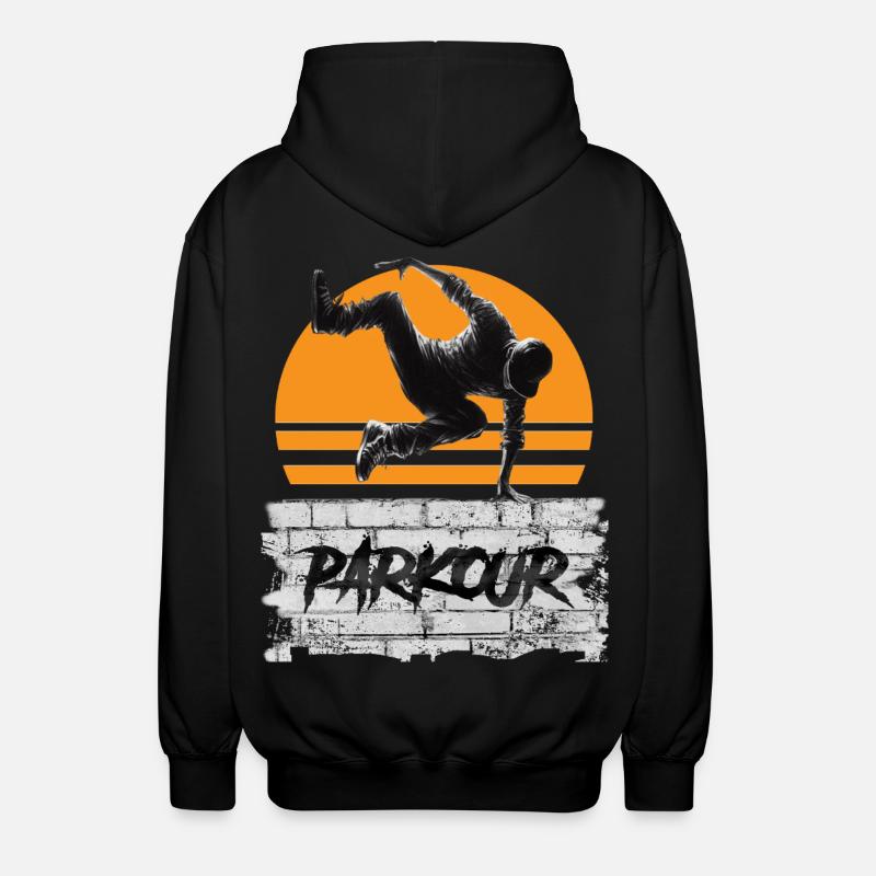Parkour - Unisex Kapuzenjacke - Schwarz