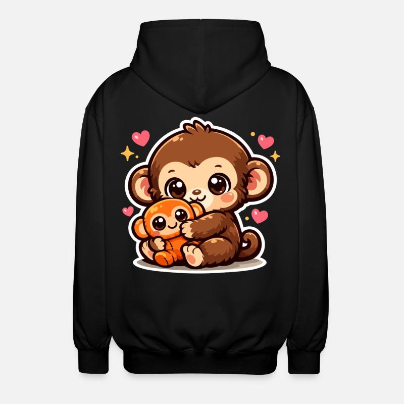 punch the monkey japan - Unisex Kapuzenjacke - Schwarz