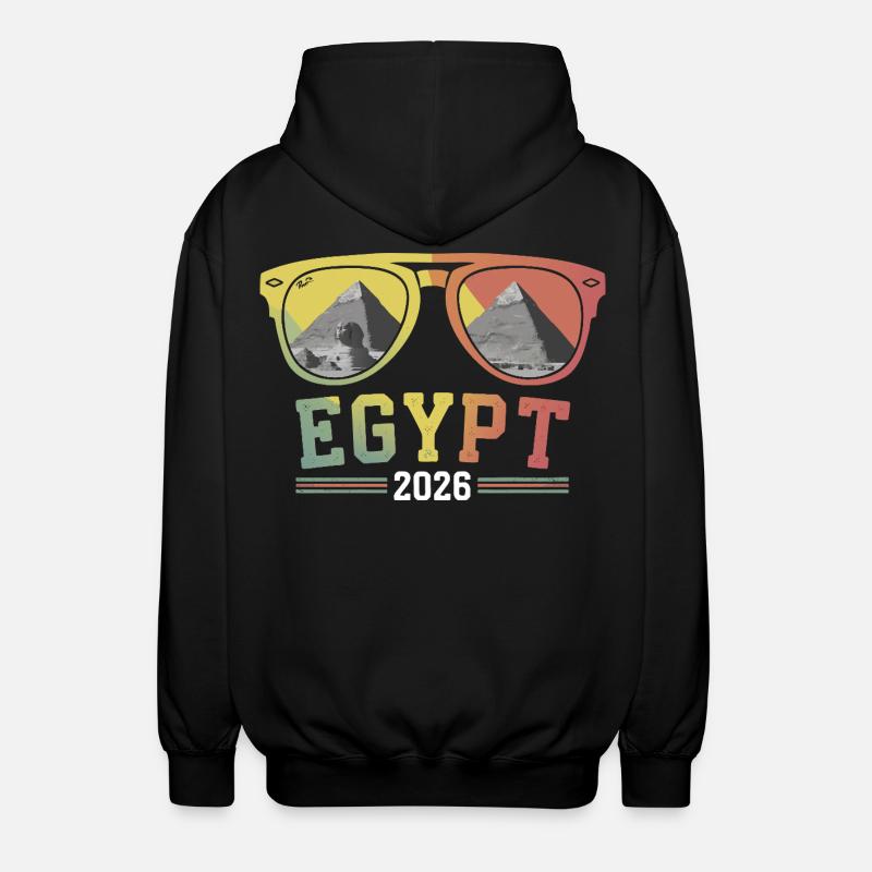 Vacances en Égypte 2026 Pyramides - Veste à capuche unisexe - noir