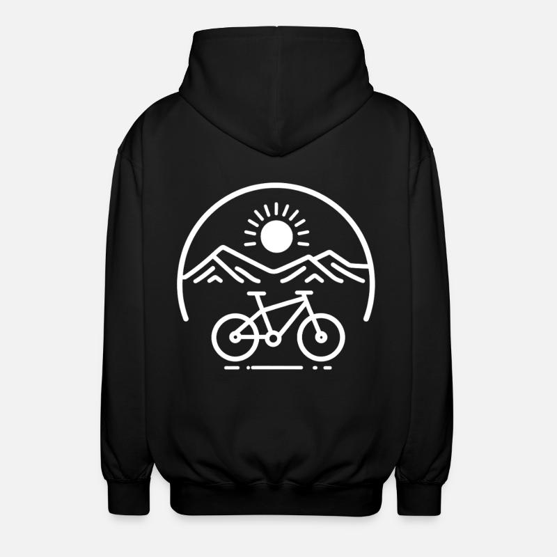 Logo vélo Mountain Panorama - Veste à capuche unisexe - noir