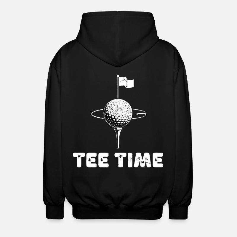 Golf Tee Time - Unisex Kapuzenjacke - Schwarz