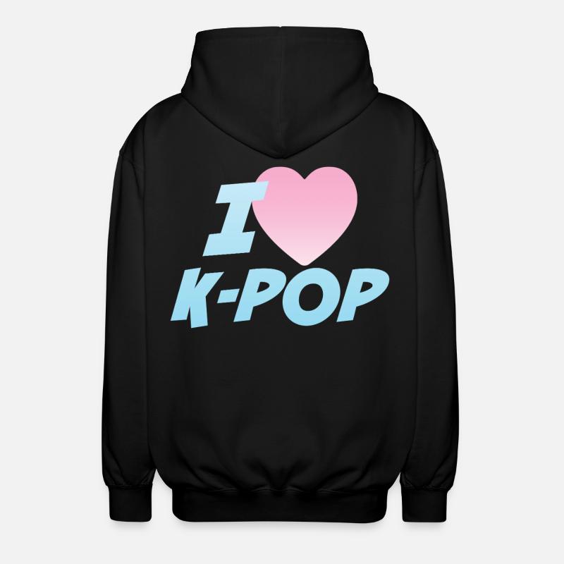 J’adore la K-pop - Veste à capuche unisexe - noir