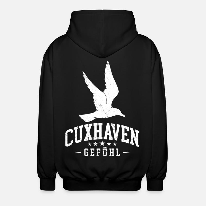 Cuxhaven CUXHAVEN FEELING Funny - Unisex Hooded Jacket - black