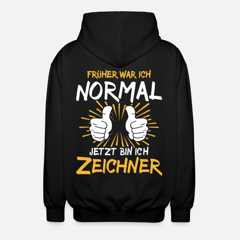 Zeichner Spruch - Unisex Kapuzenjacke - Schwarz