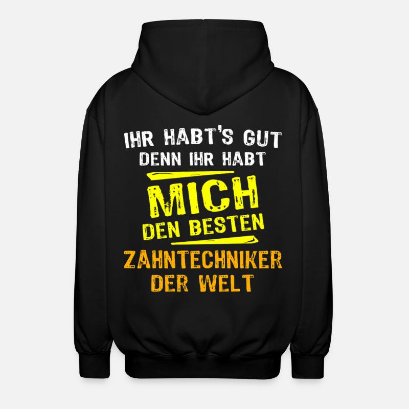 Zahntechniker Geschenk - Unisex Kapuzenjacke - Schwarz