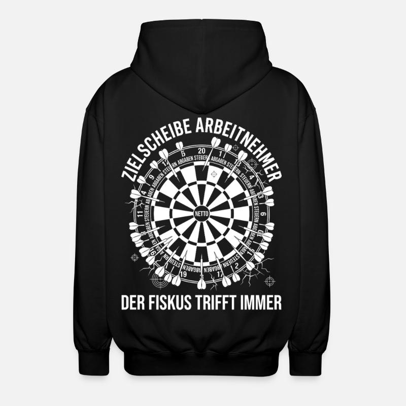 Target Employee Dartboard The Treasury - Unisex Hooded Jacket - black