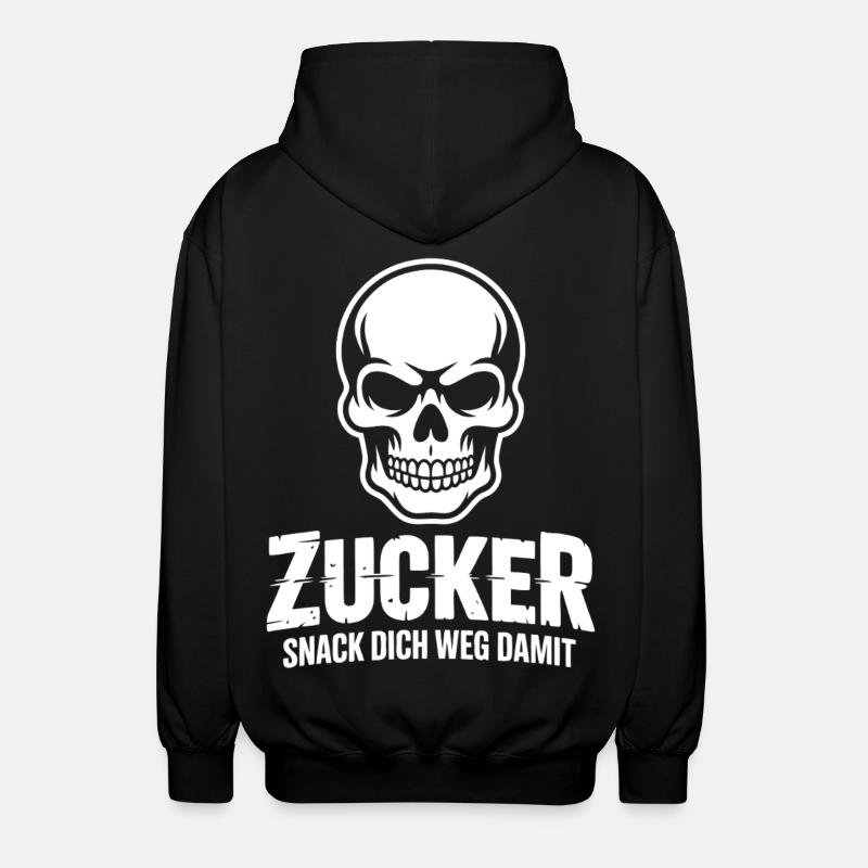 Conception de Snack Crâne de sucre - Veste à capuche unisexe - noir