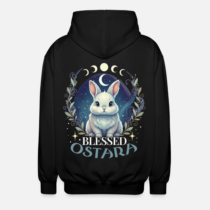 Joyeuses Pâques Ostara Rabbit - Veste à capuche unisexe - noir