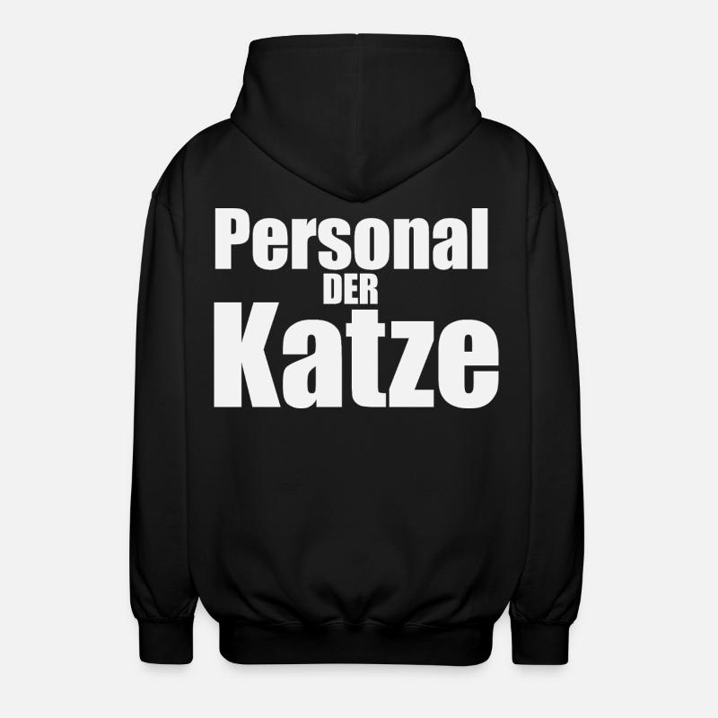 Personal-der-katze - Unisex Kapuzenjacke - Schwarz