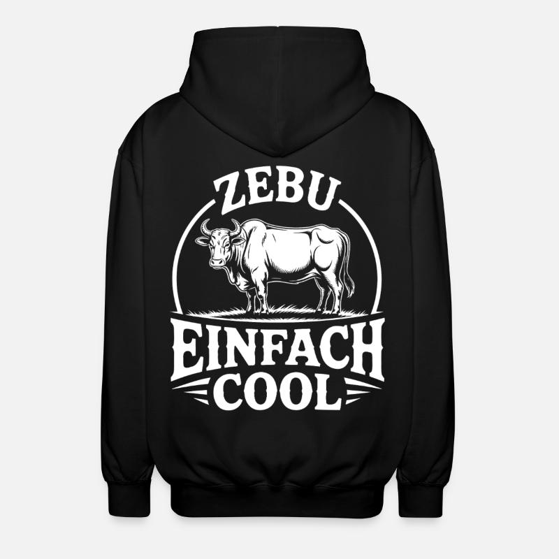 Zebu Simply Cool Logo - Veste à capuche unisexe - noir