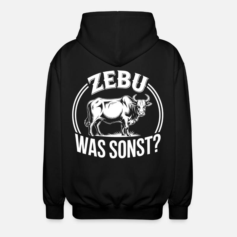 Zebu What else? Graphics - Unisex Hooded Jacket - black