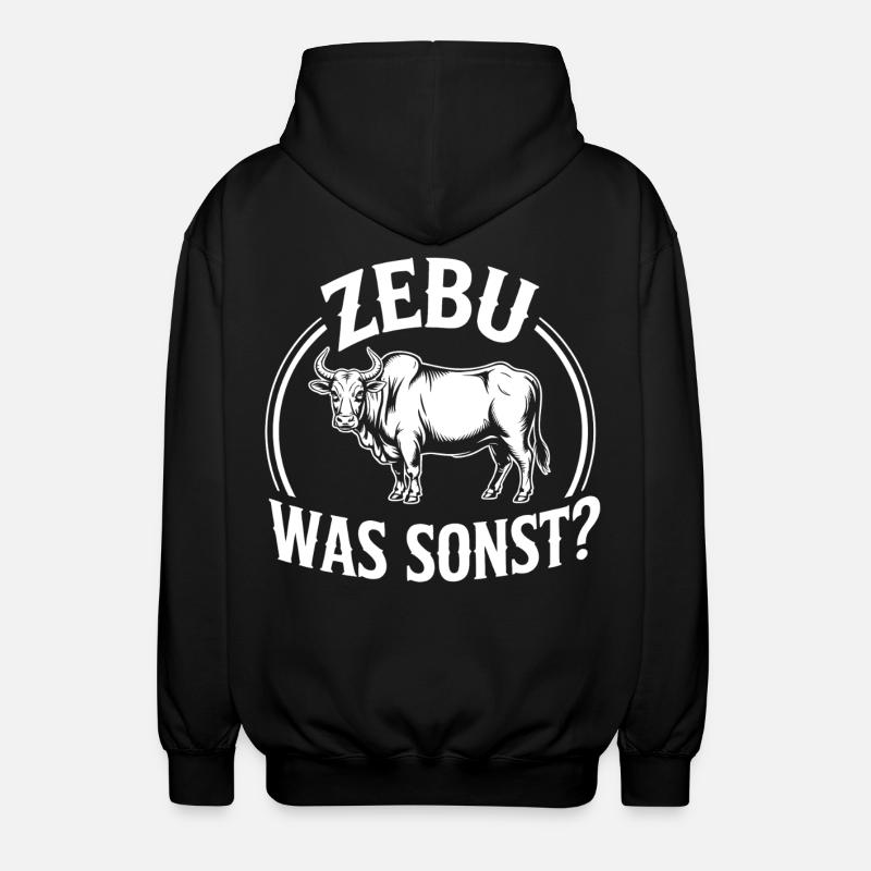 Zebu What Else Retro Logo - Unisex Hooded Jacket - black