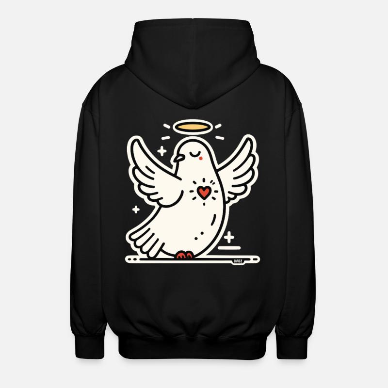 Friedens Taube Heilender Herz - Unisex Kapuzenjacke - Schwarz