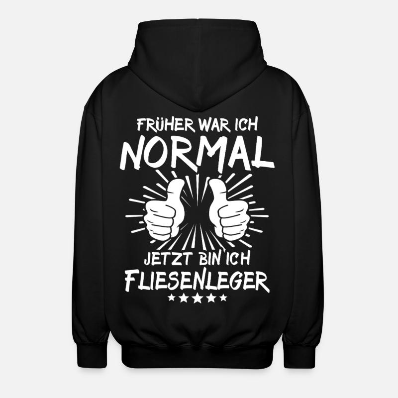 Fliesenleger - Unisex Kapuzenjacke - Schwarz