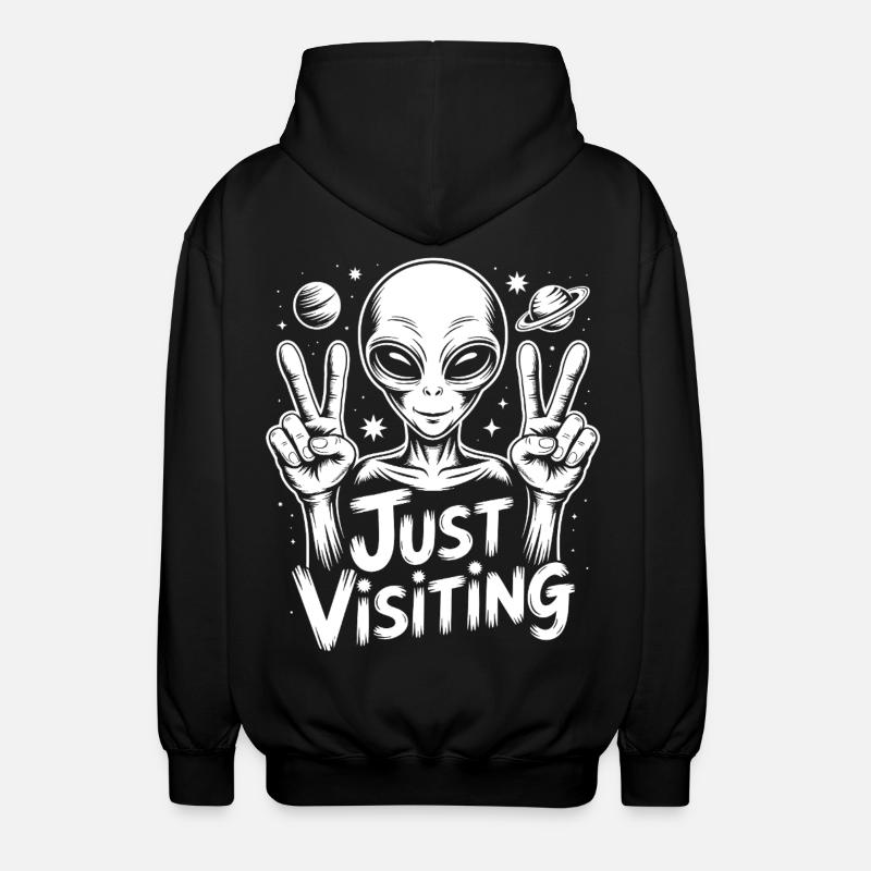 Visiteur de paix extraterrestre - Veste à capuche unisexe - noir