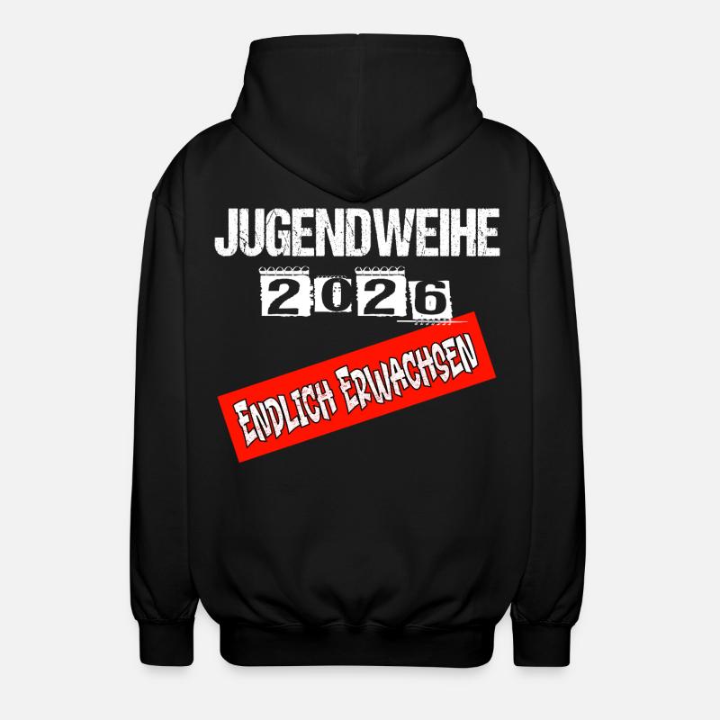 Jugendweihe - Jugendweihe 2026 - Unisex Hooded Jacket - black