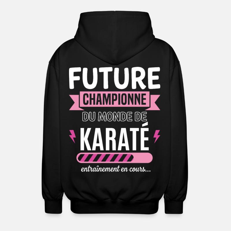 Future Championne De Karaté Karatéka - Veste à capuche unisexe - noir